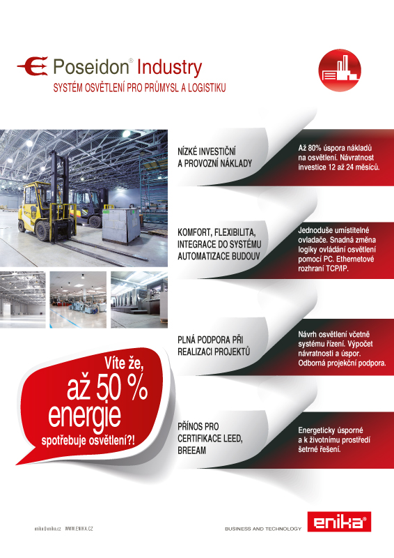 systém řízení osvětlení pro průmysl a logistiku